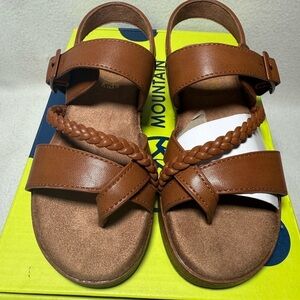 New White Mountain Kids Tan Braided Sandals.